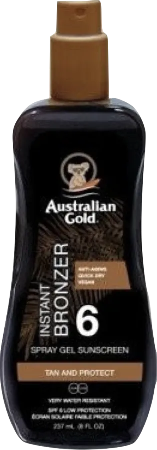 Australian Gold SPF6 spray gel with bronzer