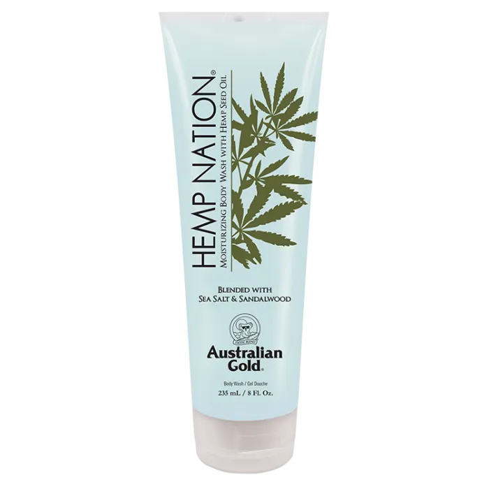 Hemp Nation Sea Salt & Sandalwood - sprchový gél 235ml