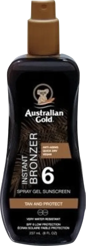 Australian Gold SPF6 spray gel with bronzer